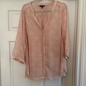NYDJ Blush Floral Blouse